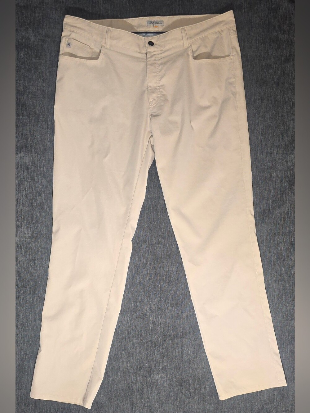 Peter Millar Crown Sport Beige Golf Pants Mens 38x32 Performance Stretch Chinos